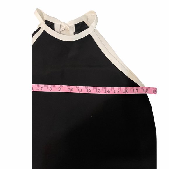 Zara Woman Black Tank with White Piping Detail - M - Picture 7 of 9